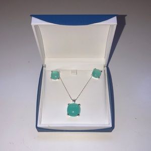 Fox sterling silver earring and necklace set.